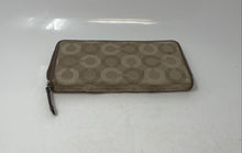 Load image into Gallery viewer, Coach Womens Madison Brown Beige Color Signature Accordion Zip-Around Wallet
