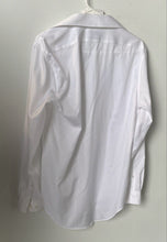 Load image into Gallery viewer, Calvin Klein Mens White Cotton Long Sleeve Slim Fit Dress Shirt Size 15 32/33
