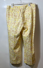 Load image into Gallery viewer, Anne Klein Womens Yellow Leaf Print Flat Front Straight Leg Ankle Pants Size 14
