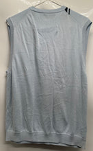 Load image into Gallery viewer, Perry Ellis Mens Blue Diamond Print Sleeveless Knitted Sweater Vest Size L
