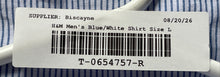 Load image into Gallery viewer, H&amp;M Mens Blue White Cotton Long Sleeve Collared Button-Up Shirt Size Large

