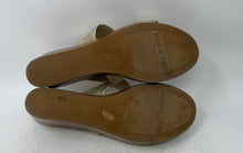 Load image into Gallery viewer, Comtesa Italian Shoemakers Womens Gold-Tone Wedge Heel Slide Sandals Size 11M
