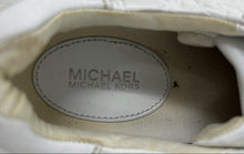 Load image into Gallery viewer, Michael Kors Womens Emmett White Monogram Embossed Lace-Up Sneaker Shoes Size 7M

