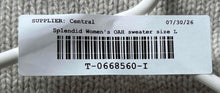 Load image into Gallery viewer, Splendid Womens Beige Long Raglan Sleeve Knitted Pullover Sweater Size L
