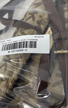 Load image into Gallery viewer, Michael Kors Womens Brown Signature Print Adjustable Strap Crossbody Bag

