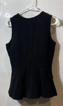 Load image into Gallery viewer, H&amp;M Womens Black Sleeveless Round Neck Back Zip Peplum Blouse Top Size 8
