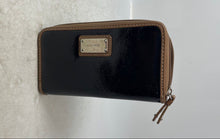 Load image into Gallery viewer, Nine West Womens Black Brown Pebble Leather Inner Pockets Zip-Around Wallet
