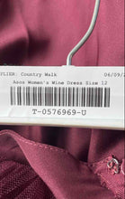 Load image into Gallery viewer, Asos Womens Wine Puff Sleeve Sweetheart Neck Zipper Mini Dress Size 12 With Tag
