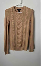 Load image into Gallery viewer, Tommy Hilfiger Womens Brown Cable-Knit Long Sleeve Pullover Sweater Size XS
