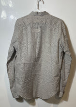 Load image into Gallery viewer, Black Tag By Zara Mens Gray Paisley Long Sleeve Slim Fit Button-Up Shirt Size L
