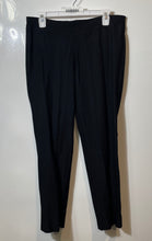 Load image into Gallery viewer, Eileen Fisher Womens Black Flat Front Straight Leg Pull-On Ankle Pants Size M
