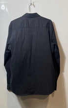 Load image into Gallery viewer, Armani Exchange Mens Black Striped Long Sleeve Collared Button-Up Shirt Size L
