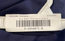Load image into Gallery viewer, Zara Womens Blue Asymmetrical Layered Flounce Hem Detail Mini Skirt Size Small
