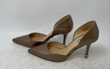 Load image into Gallery viewer, Badgley Mischka Womens Naya Brown Leather Pointed Toe D'Orsay Pump Heels Sz 5.5
