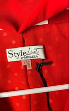 Load image into Gallery viewer, StyleList By Micaela Womens Red Peak Lapel Double-Breasted Blazer Sz L With Tag
