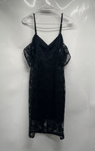 Load image into Gallery viewer, Guess Womens Black Cold Shoulder Sleeve Sweetheart Neck Lace Bodycon Dress Sz 4
