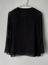 Load image into Gallery viewer, Zara Basic Womens Black Round Neck Long Sleeve Blouse Top Size XS
