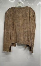 Load image into Gallery viewer, INC International Concepts Womens Brown Beige Collarless Full-Zip Jacket Size 3X
