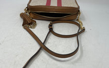 Load image into Gallery viewer, Michael Kors Womens Brown Beige Monogram Print Adjustable Strap Crossbody Bag
