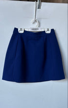 Load image into Gallery viewer, Zara Womens Blue Flat Front Elastic Waist Back Zip Short Mini Skirt Size XS
