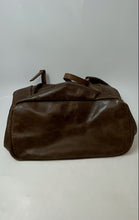 Load image into Gallery viewer, Tati Ferrazini Womens Brown Leather Adjustable Strap Zip-Around Lined Backpack
