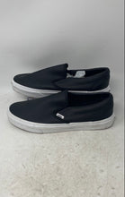 Load image into Gallery viewer, Vans Mens Asher Black Leather Round Toe Low Top Slip-On Sneaker Shoes Size 11
