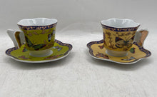 Load image into Gallery viewer, Lot Of 10 Pcs Multicolor Ceramic Classic Coffee &amp; Tea Demitasse Cup &amp; Saucer
