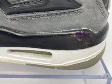 Load image into Gallery viewer, Authentic Nike Kids Jordan 4 Retro Gray Red Sneaker Shoes Size 3.5Y Damaged
