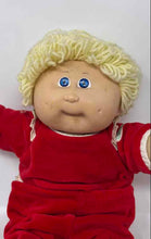 Load image into Gallery viewer, Cabbage Patch Kids Blonde Hair Blue Eyes Red Outfit 1978 Plush Toy Doll
