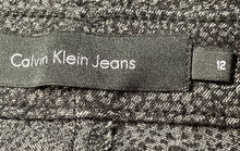 Load image into Gallery viewer, Calvin Klein Womens Black Gray Textured Print Stretch Skinny Leg Jeans Size 12
