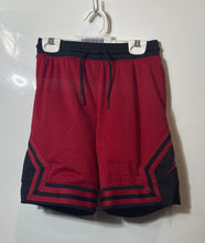 Load image into Gallery viewer, Jordan Boys Red Black Flat Front Elastic Waist Drawstring Basketball Shorts Sz M

