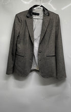 Load image into Gallery viewer, Zara Womens Gray Notch Collar Pockets Long Sleeve Three-Button Blazer Size L
