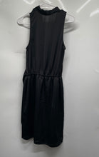 Load image into Gallery viewer, The Limited Event Womens Black Sleeveless V-Neck Tie Waist Wrap Dress Size 4
