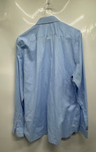 Load image into Gallery viewer, Lacoste Mens Sky Blue Plaid Cotton Long Sleeve Slim Fit Dress Shirt Size 17 1/2
