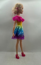 Load image into Gallery viewer, Mattel Barbie Blonde Hair With Rainbow Multicolor Dress Fashion Doll
