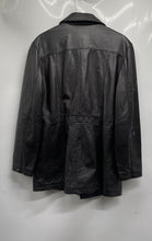 Load image into Gallery viewer, Jacqueline Ferrar Womens Dark Brown Leather Long Sleeve Collared Jacket Size L
