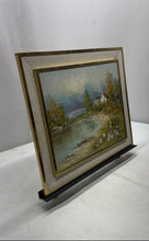 Load image into Gallery viewer, Landscape With A Lake House And Meadow Double Framed Wall Art Painting
