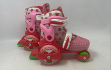 Load image into Gallery viewer, Roller Derby Girls Pink &amp; Red Strawberry Shortcake Roller Skates Size Youth 11-2
