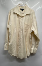 Load image into Gallery viewer, Pronto Uomo Mens Beige Cotton Non-Iron Long Sleeve Dress Shirt Size 18 34/35
