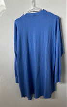 Load image into Gallery viewer, Loft Womens Blue Long Sleeve Comfort Open Front Shrug Blouse Top Size L
