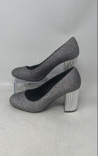 Load image into Gallery viewer, Michael Kors Womens Porter Flex Gray Glitter Round Toe Block Pump Heels Size 7 M
