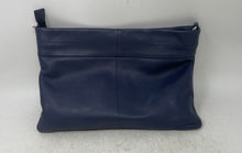 Load image into Gallery viewer, Carpisa Womens Blue Leather Pockets Adjustable Strap Structured Crossbody Bag
