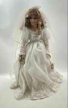 Load image into Gallery viewer, Betty Jane Carter Gorgeous Signed 22" Porcelain Doll Wedding Dress White W/Tag
