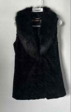 Load image into Gallery viewer, Ivanka Trump Womens Black Animal Print Sleeveless Open Front Vest Size XS
