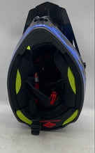 Load image into Gallery viewer, MXJ-Gear Unisex Black And Blue Full-Face Motorbike Helmet Size L W/ Accessories
