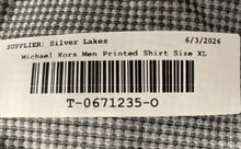 Load image into Gallery viewer, Michael Kors Mens Black White Plaid Print Slim Fit Button-Up Shirt Size XL
