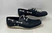 Load image into Gallery viewer, Lacoste Mens Marina Navy Blue White Suede Lace-Up Sneaker Shoes Size 10.5
