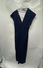Load image into Gallery viewer, ASOS Womens Navy Blue Sleeveless V-Neck Midi Sheath Dress Size 8
