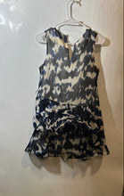 Load image into Gallery viewer, Express Womens Multicolor Ikat Print Sleeveless Ruffle Mini Dress Size XS
