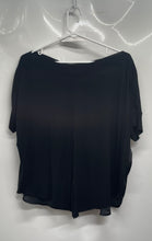Load image into Gallery viewer, Zara Womens Black Short Sleeve Boat Neck Ribbed Trim Blouse Top Size Small
